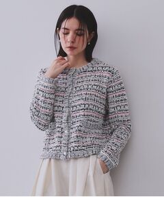 OPAQUE.CLIP / オペーク ドット クリップ カーディガン・ボレロ | ファンシーMIXニットカーディガン【洗濯機洗い可】
