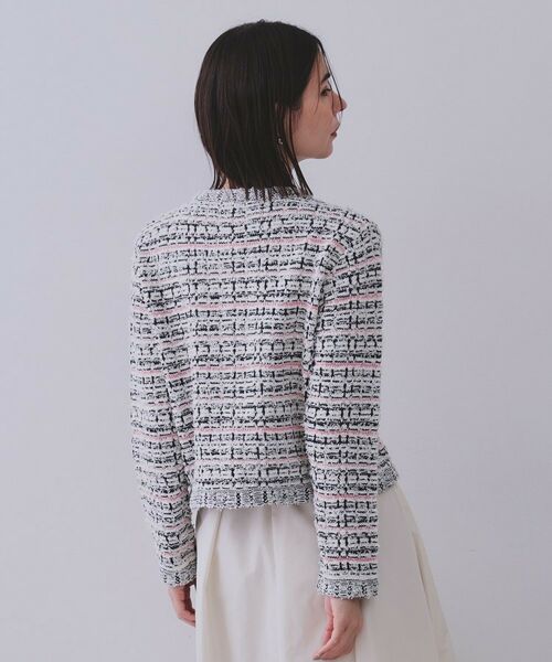 OPAQUE.CLIP / オペーク ドット クリップ カーディガン・ボレロ | ファンシーMIXニットカーディガン【洗濯機洗い可】 | 詳細1