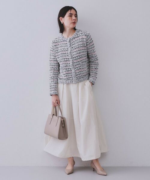 OPAQUE.CLIP / オペーク ドット クリップ カーディガン・ボレロ | ファンシーMIXニットカーディガン【洗濯機洗い可】 | 詳細2