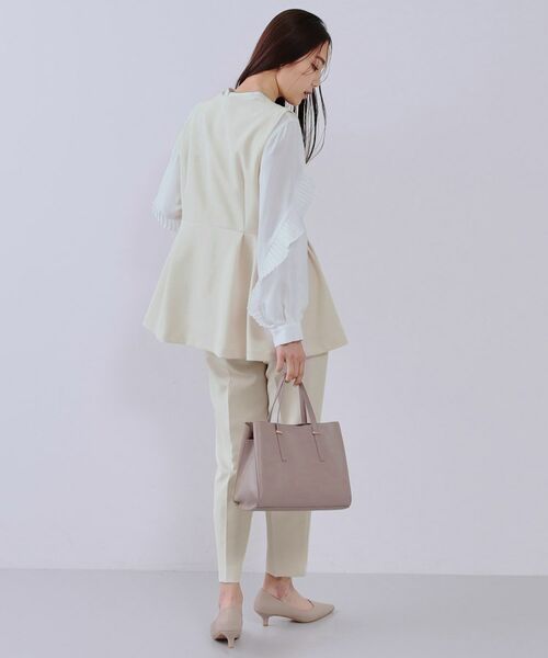 OPAQUE.CLIP / オペーク ドット クリップ ベスト | 《通勤・セレモニー対応/セットアップ対応》ペプラムジレ【洗濯機洗い可】 | 詳細5