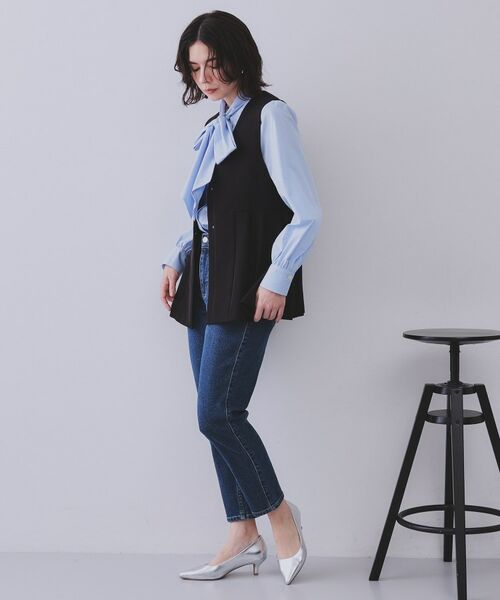 OPAQUE.CLIP / オペーク ドット クリップ ベスト | 《通勤・セレモニー対応/セットアップ対応》ペプラムジレ【洗濯機洗い可】 | 詳細6