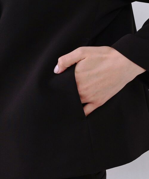 OPAQUE.CLIP / オペーク ドット クリップ ノーカラージャケット | 《通勤・セレモニー対応/セットアップ対応》パール調ボタンフレアスリーブジャケット【洗濯機洗い可】 | 詳細15