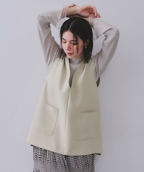 OPAQUE.CLIP / オペーク ドット クリップ ベスト | Vネックプルオーバーベスト【洗濯機洗い可】 | 詳細5