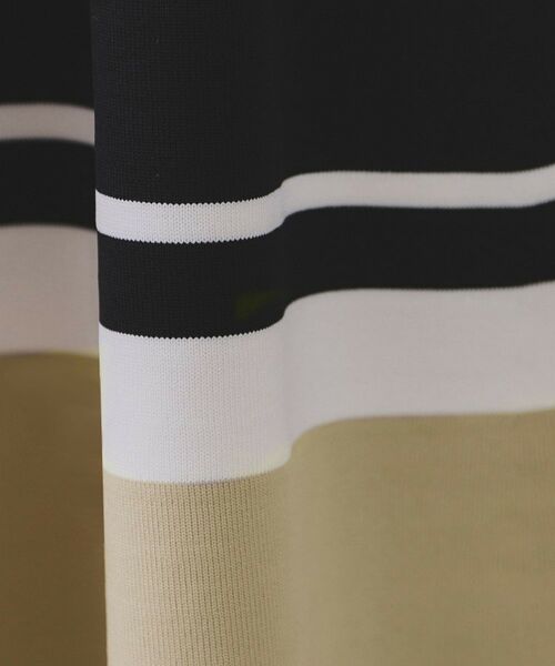 OPAQUE.CLIP / オペーク ドット クリップ ロング・マキシ丈ワンピース | 配色ラインフィット＆フレアニットワンピース【洗濯機洗い可/抗ピル】 | 詳細3