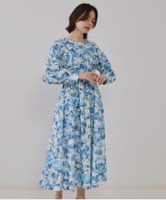 OPAQUE.CLIP / オペーク ドット クリップ ロング・マキシ丈ワンピース | ぼかしフラワープリントワンピース【洗濯機洗い可】