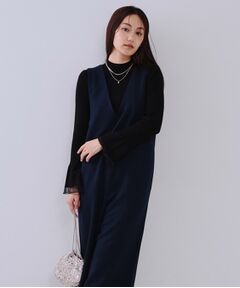 OPAQUE.CLIP / オペーク ドット クリップ サロペット・オールインワン | Vネックオールインワン【洗濯機洗い可】