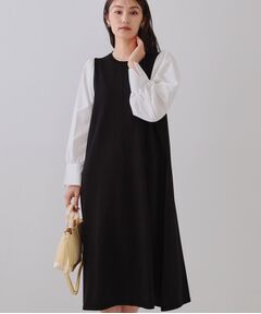 OPAQUE.CLIP / オペーク ドット クリップ ロング・マキシ丈ワンピース | フハクスリーブニットワンピース【洗える】