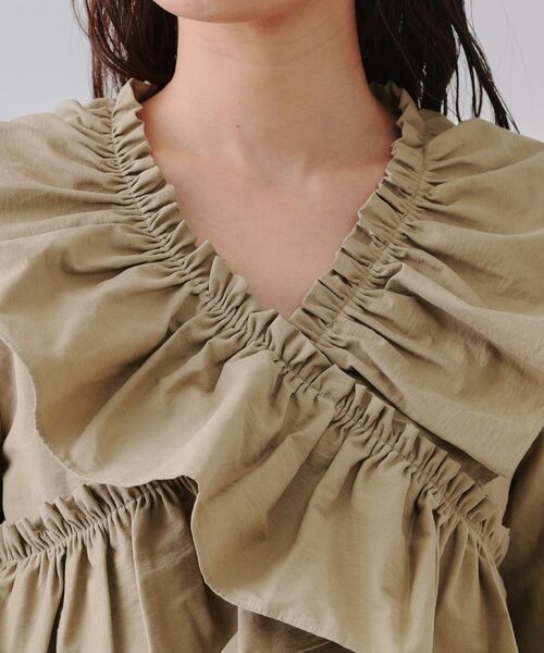 OPAQUE.CLIP / オペーク ドット クリップ ミニ丈・ひざ丈ワンピース | フリルデザインワンピース【洗濯機洗い可】 | 詳細12