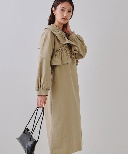 OPAQUE.CLIP / オペーク ドット クリップ ミニ丈・ひざ丈ワンピース | フリルデザインワンピース【洗濯機洗い可】 | 詳細5