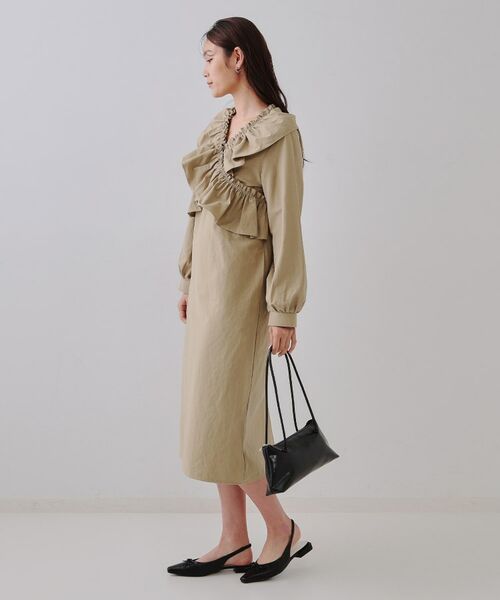 OPAQUE.CLIP / オペーク ドット クリップ ミニ丈・ひざ丈ワンピース | フリルデザインワンピース【洗濯機洗い可】 | 詳細7