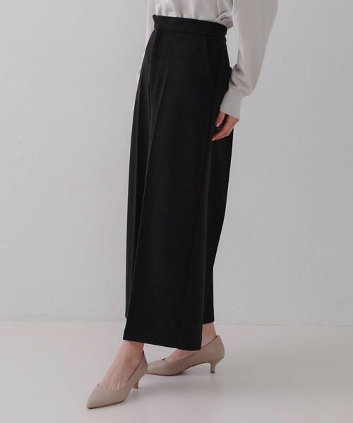 OPAQUE.CLIP / オペーク ドット クリップ パンツ | ウールライクストレッチ ワイドクロップドパンツ【洗濯機洗い可】 | 詳細10