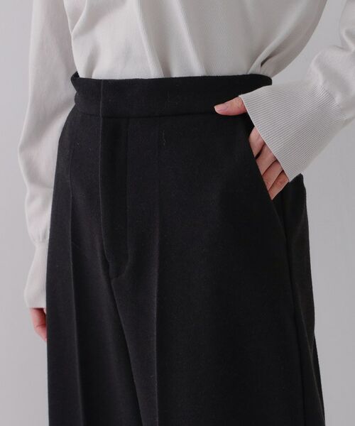 OPAQUE.CLIP / オペーク ドット クリップ パンツ | ウールライクストレッチ ワイドクロップドパンツ【洗濯機洗い可】 | 詳細14