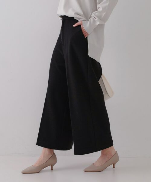 OPAQUE.CLIP / オペーク ドット クリップ パンツ | ウールライクストレッチ ワイドクロップドパンツ【洗濯機洗い可】 | 詳細5