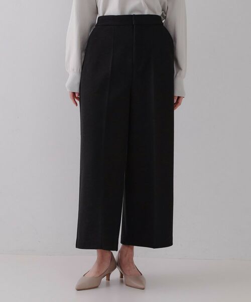 OPAQUE.CLIP / オペーク ドット クリップ パンツ | ウールライクストレッチ ワイドクロップドパンツ【洗濯機洗い可】 | 詳細9