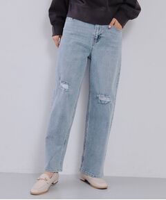 OPAQUE.CLIP / オペーク ドット クリップ パンツ | 《SS-LLsize》ストレッチダメージストレートデニム【洗濯機洗い可】