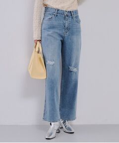 OPAQUE.CLIP / オペーク ドット クリップ パンツ | 《SS-LLsize》ストレッチダメージストレートデニム【洗濯機洗い可】