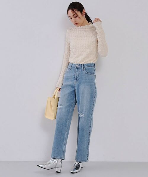 OPAQUE.CLIP / オペーク ドット クリップ パンツ | 《SS-LLsize》ストレッチダメージストレートデニム【洗濯機洗い可】 | 詳細3