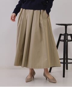 OPAQUE.CLIP / オペーク ドット クリップ ロング・マキシ丈スカート | シャンブレータックフレアスカート【洗濯機洗い可】