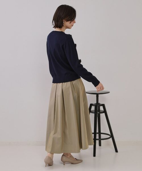 OPAQUE.CLIP / オペーク ドット クリップ ロング・マキシ丈スカート | シャンブレータックフレアスカート【洗濯機洗い可】 | 詳細3