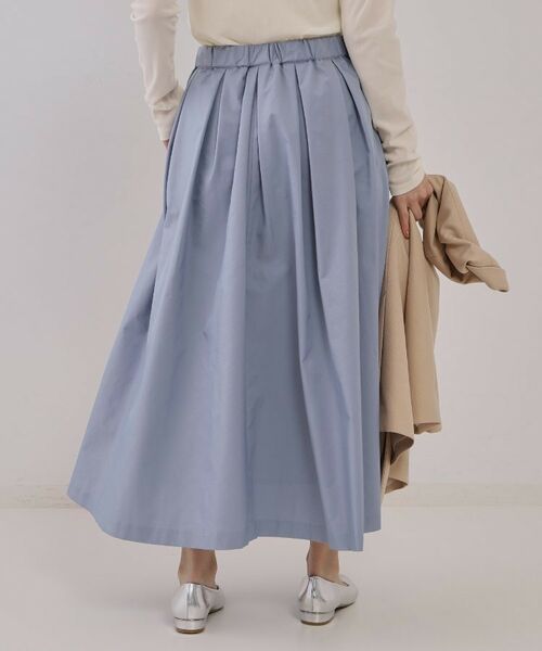 OPAQUE.CLIP / オペーク ドット クリップ ロング・マキシ丈スカート | シャンブレータックフレアスカート【洗濯機洗い可】 | 詳細5