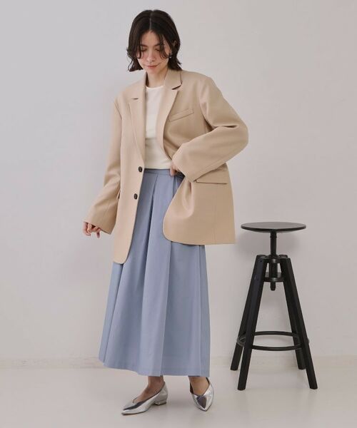 OPAQUE.CLIP / オペーク ドット クリップ ロング・マキシ丈スカート | シャンブレータックフレアスカート【洗濯機洗い可】 | 詳細6