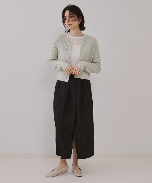 OPAQUE.CLIP / オペーク ドット クリップ ロング・マキシ丈スカート | オーガンジータックコクーンスカート【洗濯機洗い可】 | 詳細2