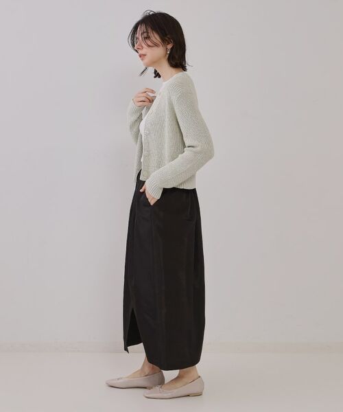 OPAQUE.CLIP / オペーク ドット クリップ ロング・マキシ丈スカート | オーガンジータックコクーンスカート【洗濯機洗い可】 | 詳細3