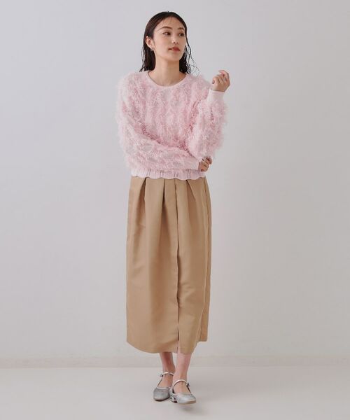 OPAQUE.CLIP / オペーク ドット クリップ ロング・マキシ丈スカート | オーガンジータックコクーンスカート【洗濯機洗い可】 | 詳細7