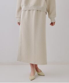 OPAQUE.CLIP / オペーク ドット クリップ ロング・マキシ丈スカート | キルトジャカードナロースカート/セットアップ対応【洗濯機洗い可】