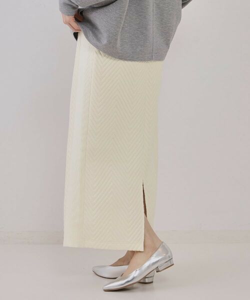 OPAQUE.CLIP / オペーク ドット クリップ ロング・マキシ丈スカート | キルトジャカードナロースカート/セットアップ対応【洗濯機洗い可】 | 詳細1