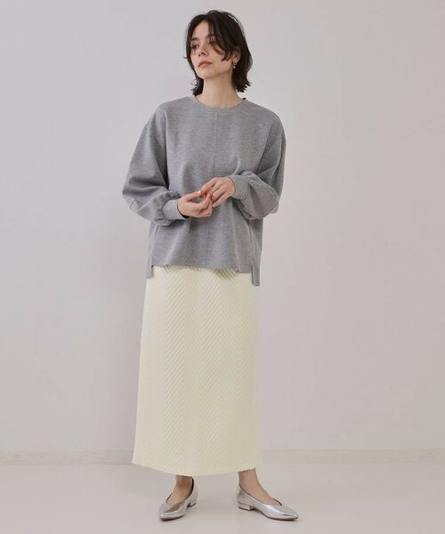 OPAQUE.CLIP / オペーク ドット クリップ ロング・マキシ丈スカート | キルトジャカードナロースカート/セットアップ対応【洗濯機洗い可】 | 詳細2