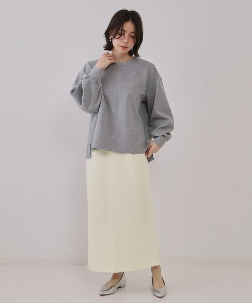 OPAQUE.CLIP / オペーク ドット クリップ ロング・マキシ丈スカート | キルトジャカードナロースカート/セットアップ対応【洗濯機洗い可】 | 詳細3