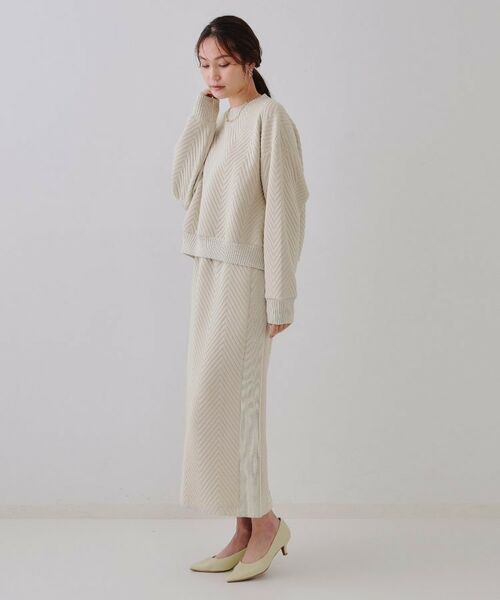 OPAQUE.CLIP / オペーク ドット クリップ ロング・マキシ丈スカート | キルトジャカードナロースカート/セットアップ対応【洗濯機洗い可】 | 詳細7