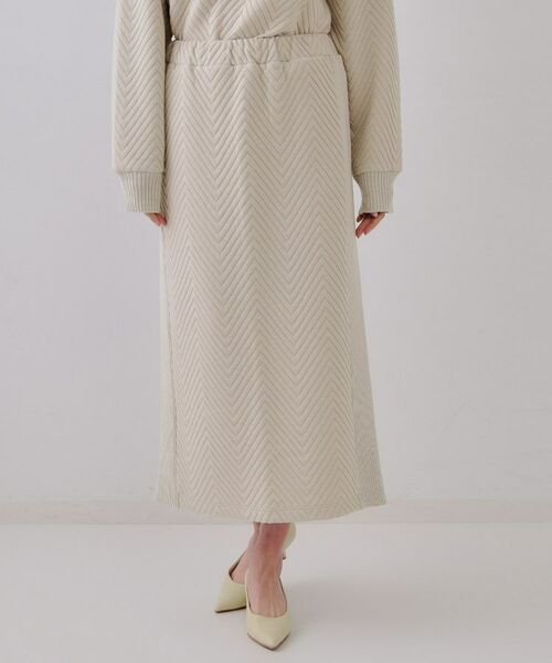 OPAQUE.CLIP / オペーク ドット クリップ ロング・マキシ丈スカート | キルトジャカードナロースカート/セットアップ対応【洗濯機洗い可】 | 詳細9