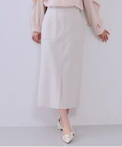 OPAQUE.CLIP / オペーク ドット クリップ ロング・マキシ丈スカート | ウールライクストレッチタイトスカート【洗濯機洗い可】