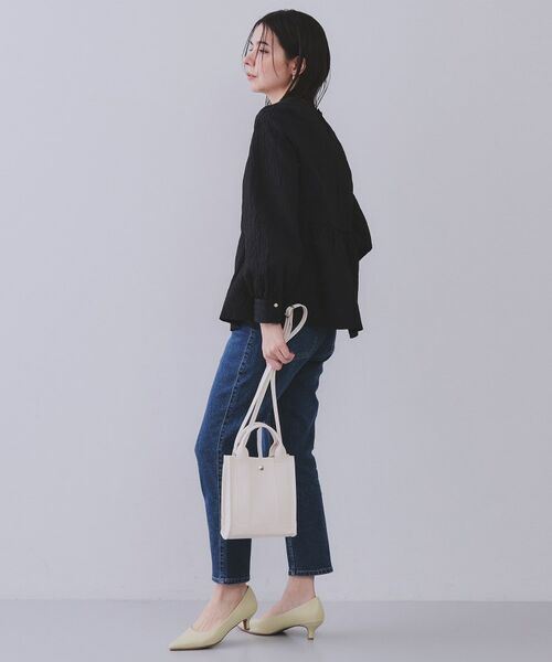 OPAQUE.CLIP / オペーク ドット クリップ シャツ・ブラウス | 《通勤・セレモニー対応》ジャカードペプラムブラウス【洗濯機洗い可】 | 詳細13