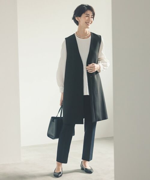 OPAQUE.CLIP / オペーク ドット クリップ シャツ・ブラウス | 《通勤・セレモニー対応》ジャカードペプラムブラウス【洗濯機洗い可】 | 詳細2