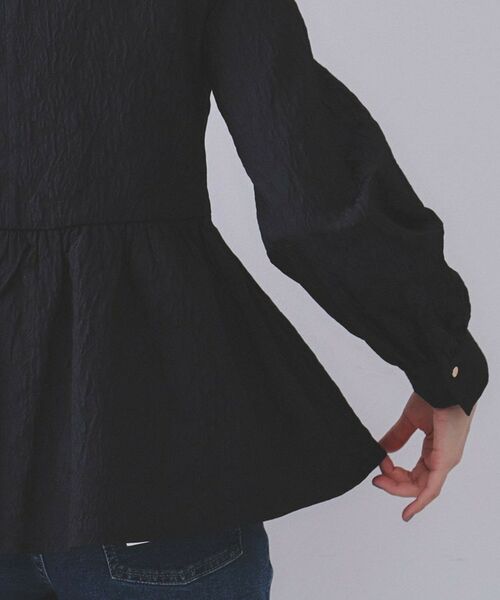 OPAQUE.CLIP / オペーク ドット クリップ シャツ・ブラウス | 《通勤・セレモニー対応》ジャカードペプラムブラウス【洗濯機洗い可】 | 詳細22