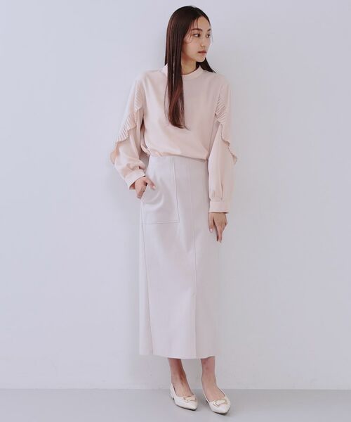 OPAQUE.CLIP / オペーク ドット クリップ シャツ・ブラウス | 《美人百花掲載》プリーツフリルスリーブブラウス【洗濯機洗い可】 | 詳細10