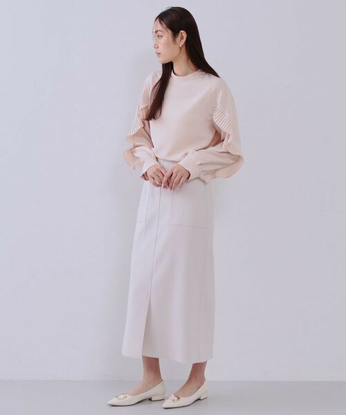 OPAQUE.CLIP / オペーク ドット クリップ シャツ・ブラウス | 《美人百花掲載》プリーツフリルスリーブブラウス【洗濯機洗い可】 | 詳細11