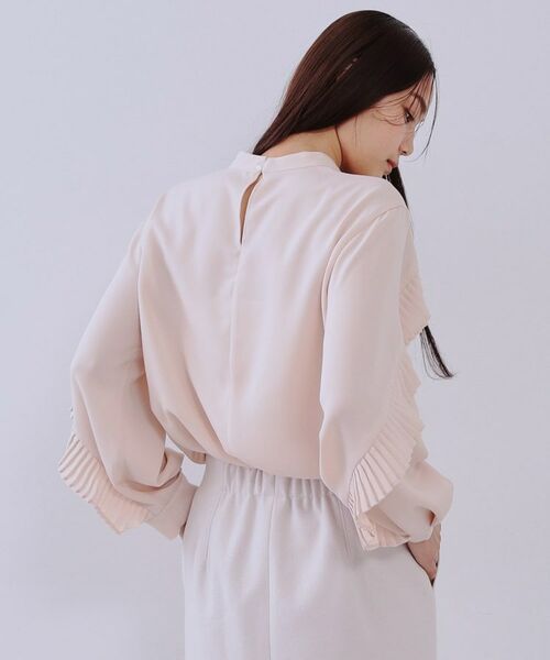 OPAQUE.CLIP / オペーク ドット クリップ シャツ・ブラウス | 《美人百花掲載》プリーツフリルスリーブブラウス【洗濯機洗い可】 | 詳細9