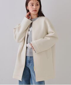 OPAQUE.CLIP / オペーク ドット クリップ その他アウター | ノーカラーZIPミドルコート【洗濯機洗い可/抗ピル】