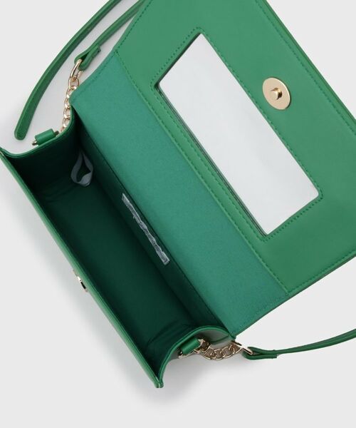 【正規品のみ販売】 ミニ ショルダーバッグ ベルベット  グリーン セール】 【ミラー付き】デザインバックルミニショルダーバッグ