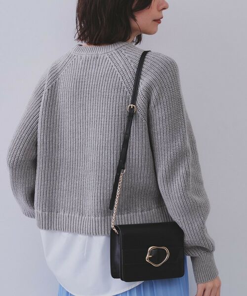 OPAQUE.CLIP / オペーク ドット クリップ ショルダーバッグ | 【ミラー付き】デザインバックルミニショルダーバッグ | 詳細3