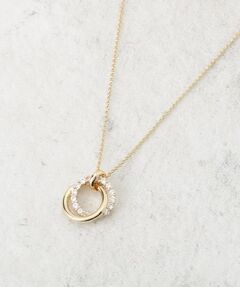 OPAQUE.CLIP / オペーク ドット クリップ ネックレス・ペンダント・チョーカー | ダブルリングビジューネックレス