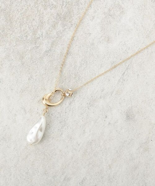 OPAQUE.CLIP / オペーク ドット クリップ ネックレス・ペンダント・チョーカー | Y字リングフェイクパールネックレス | 詳細1