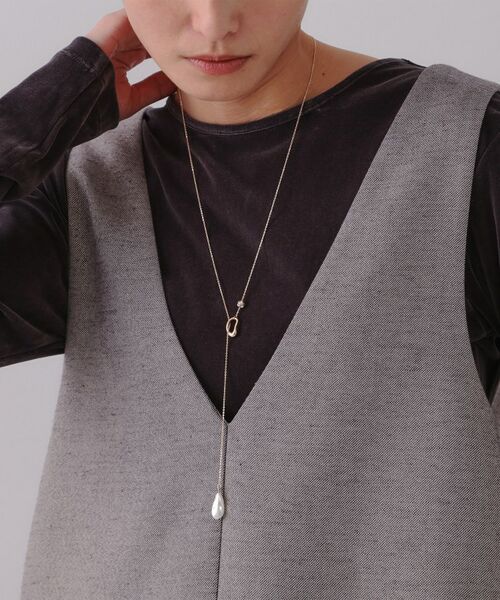 OPAQUE.CLIP / オペーク ドット クリップ ネックレス・ペンダント・チョーカー | Y字リングフェイクパールネックレス | 詳細4