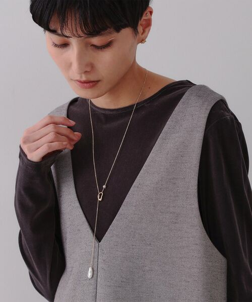 OPAQUE.CLIP / オペーク ドット クリップ ネックレス・ペンダント・チョーカー | Y字リングフェイクパールネックレス | 詳細5