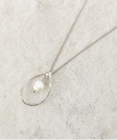 OPAQUE.CLIP / オペーク ドット クリップ ネックレス・ペンダント・チョーカー | ねじりオーバル×フェイクパールネックレス