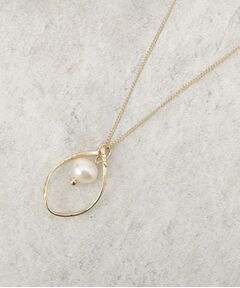 OPAQUE.CLIP / オペーク ドット クリップ ネックレス・ペンダント・チョーカー | ねじりオーバル×フェイクパールネックレス